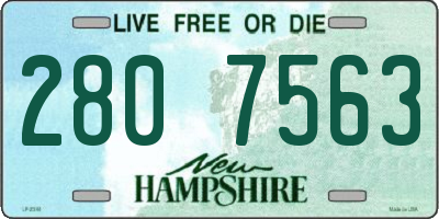 NH license plate 2807563