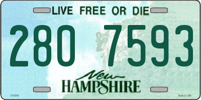 NH license plate 2807593