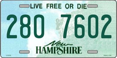 NH license plate 2807602