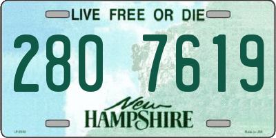NH license plate 2807619