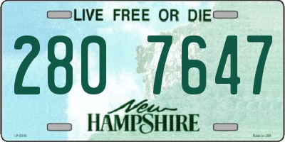 NH license plate 2807647