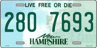 NH license plate 2807693