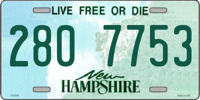 NH license plate 2807753