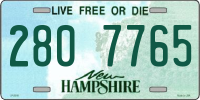 NH license plate 2807765