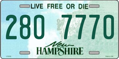 NH license plate 2807770