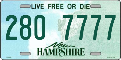 NH license plate 2807777