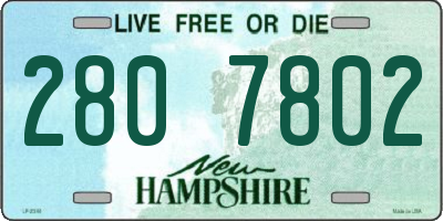 NH license plate 2807802
