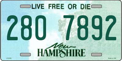 NH license plate 2807892