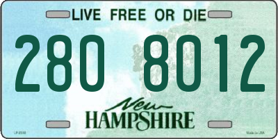 NH license plate 2808012