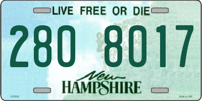 NH license plate 2808017