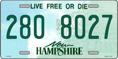 NH license plate 2808027