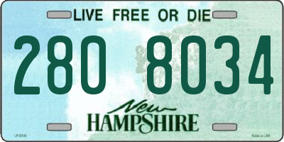 NH license plate 2808034
