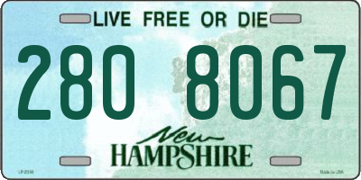 NH license plate 2808067