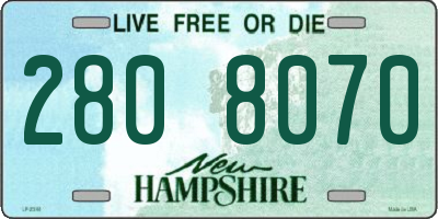 NH license plate 2808070