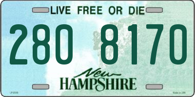 NH license plate 2808170