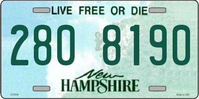 NH license plate 2808190