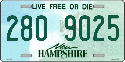 NH license plate 2809025