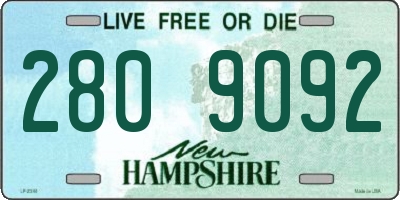 NH license plate 2809092