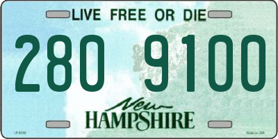 NH license plate 2809100