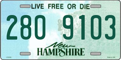 NH license plate 2809103