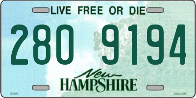 NH license plate 2809194