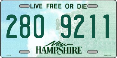 NH license plate 2809211