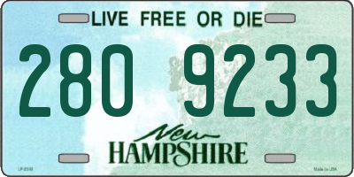 NH license plate 2809233