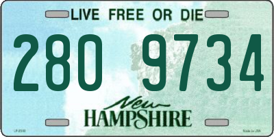 NH license plate 2809734
