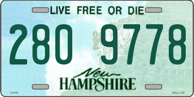 NH license plate 2809778