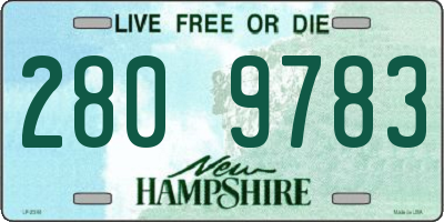 NH license plate 2809783