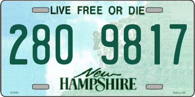 NH license plate 2809817
