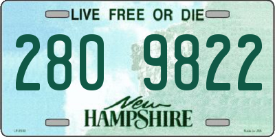 NH license plate 2809822