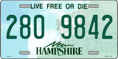 NH license plate 2809842