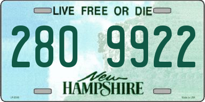 NH license plate 2809922