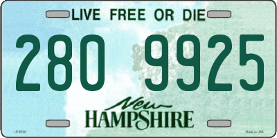 NH license plate 2809925