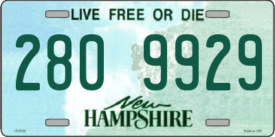 NH license plate 2809929
