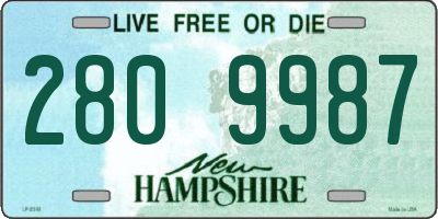 NH license plate 2809987