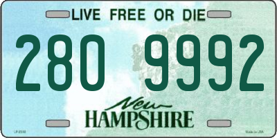 NH license plate 2809992