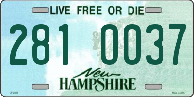 NH license plate 2810037