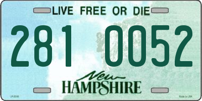 NH license plate 2810052