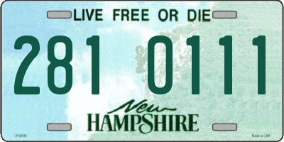 NH license plate 2810111