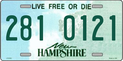 NH license plate 2810121