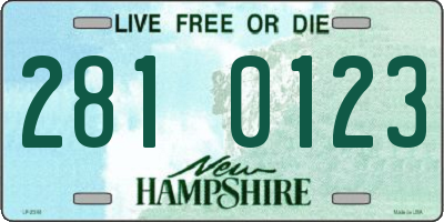 NH license plate 2810123