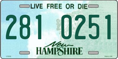 NH license plate 2810251