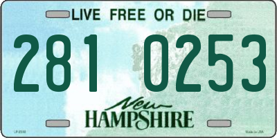 NH license plate 2810253