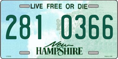 NH license plate 2810366