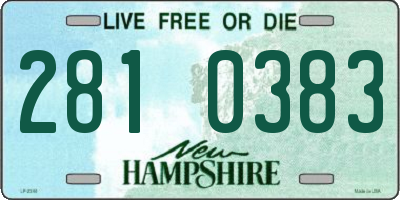 NH license plate 2810383