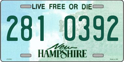 NH license plate 2810392
