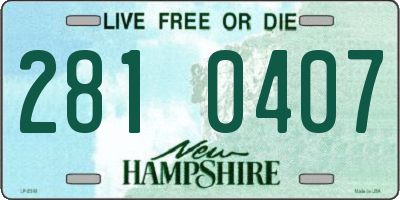 NH license plate 2810407