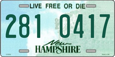 NH license plate 2810417